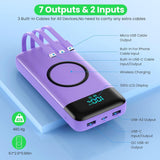Cargador portátil inalámbrico de 40800 mAh para iPhone con 3 cables...