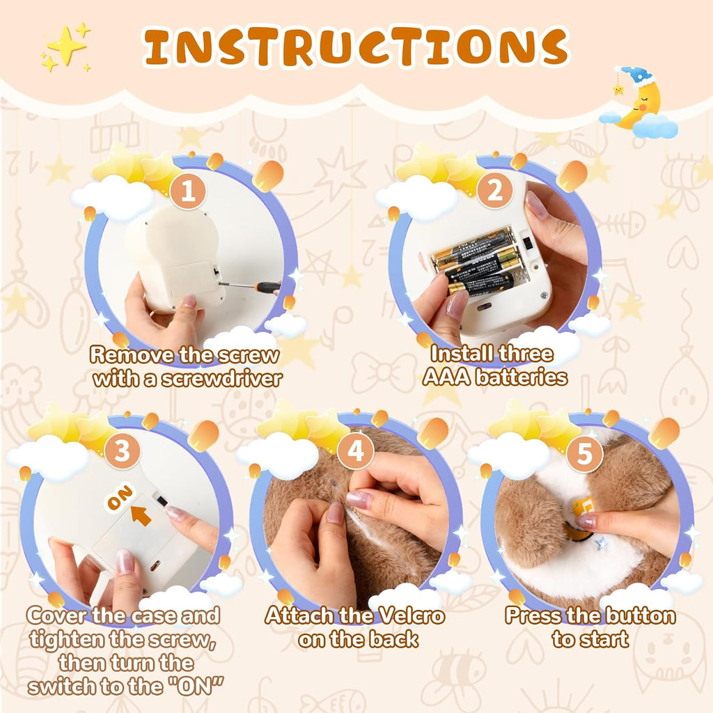 Peluche de nutria respiratoria, música suave y ligera para respirar