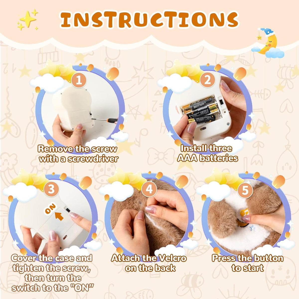 Peluche de nutria respiratoria, música suave y ligera para respirar