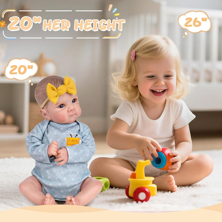 Aori Muñecas bebé recién nacidas Niña - Muñeca recién nacida de 20...