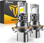 Termitor - Bombillas LED H13/9008 más brillantes para todoterreno, 10 veces más brillantes, 80,000 LM, 85 K+ horas, 6500 K blanco frío, IP68 impermeable, tamaño OEM 1:1, instalación de 3 minutos