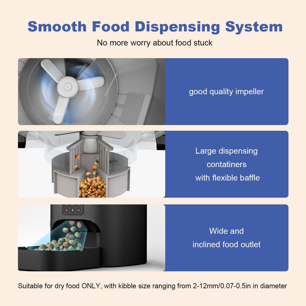 Comedero automático para gatos, dispensador de alimentos