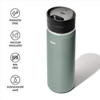 OXO Good Grips - Taza de café de viaje de 20 onzas con tapa SimplyClean™ a prueba de fugas, color jade