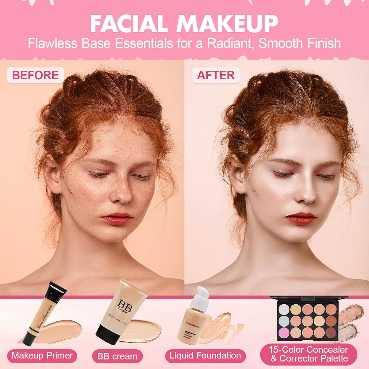 Kit de maquillaje para adolescentes y niñas, set de regalo de maqui...