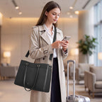 S-ZONE Bolsa de almuerzo para mujer, bolsa de trabajo con compartimento de
