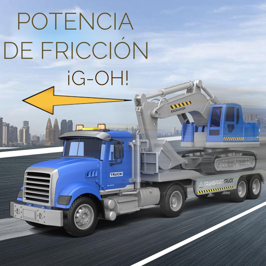 DOWELLIN Camiones de Transporte Juguetes para Niños, Camión Semi Re...