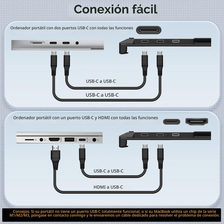Leudaich Extensor de pantalla para portátil de 14 pulgadas, monitor...