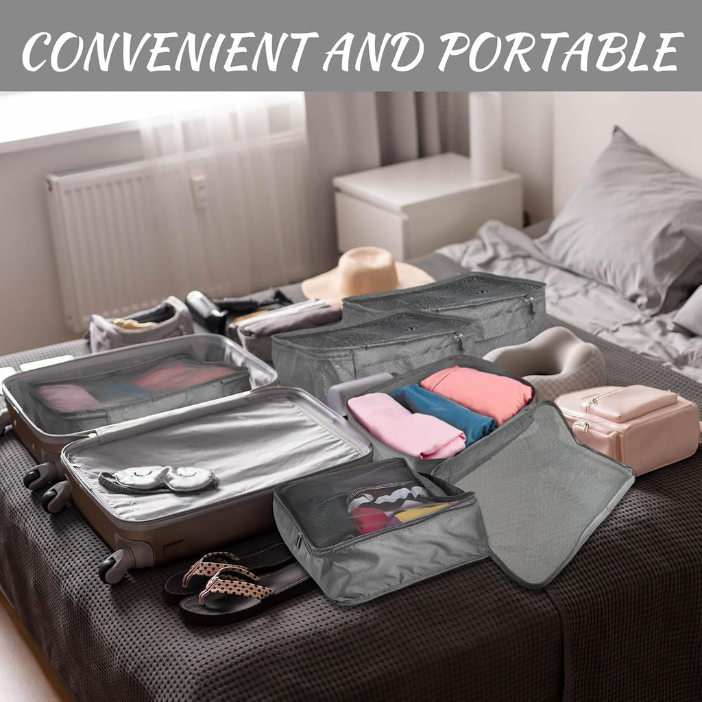 Silkfly 8 cubos de embalaje XL para equipaje de viaje, simple, gris
