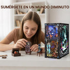 Book Nook Kit, Kit de Casa Miniatura para Hacer, Rompecabezas 3D para Adultos