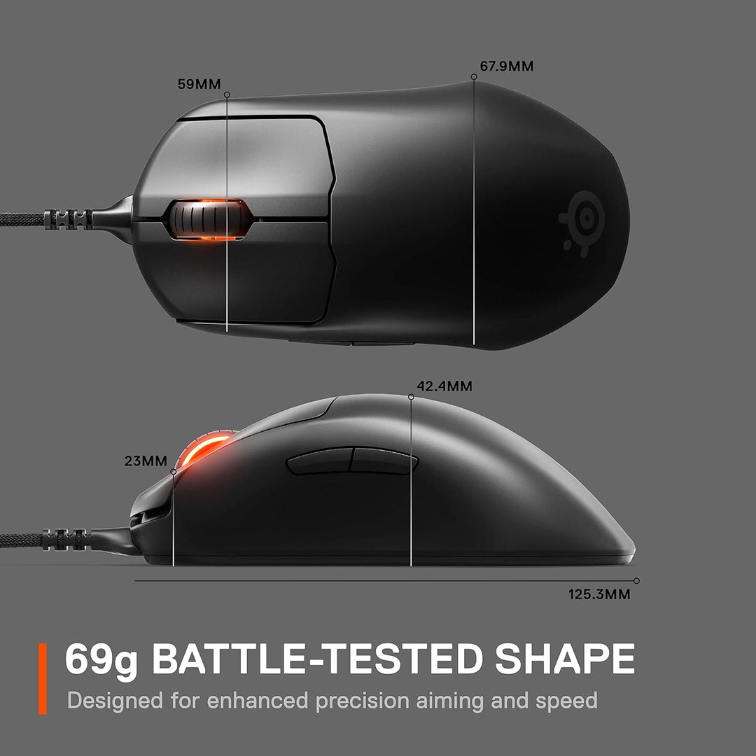 SteelSeries - Mouse para videojuegos Esports FPS, edición Prime +,...