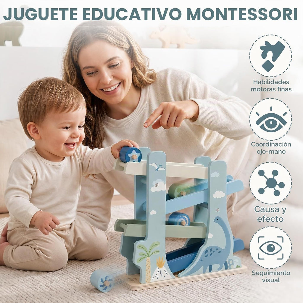 Lehoo Castle Juguetes para niños de 2 años, juguete de rampa de coche de