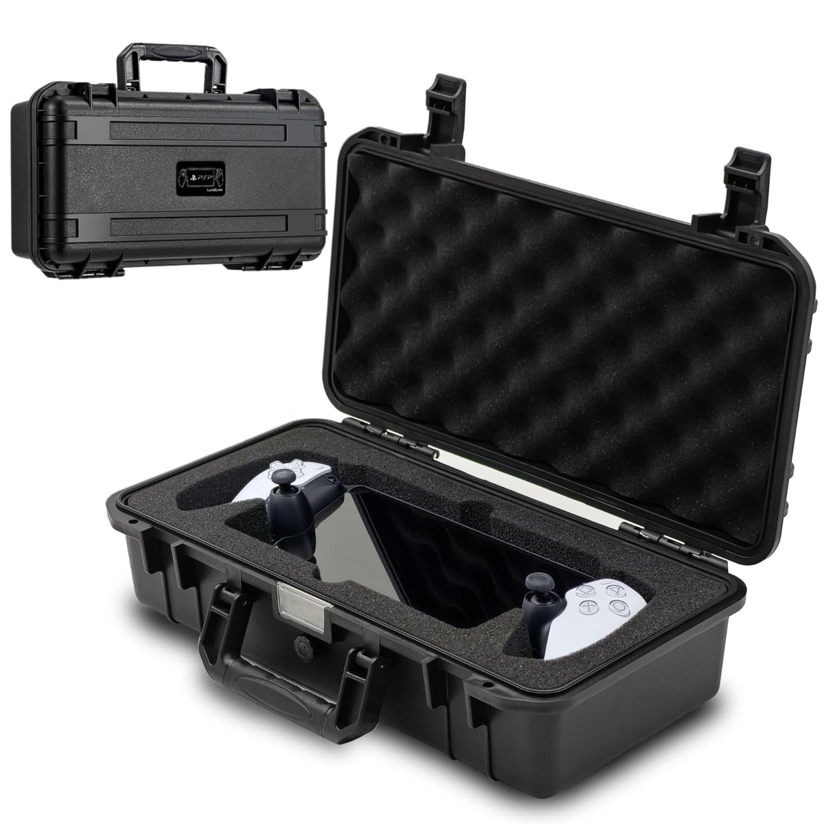 Funda de transporte para PlayStation Portal, estuche de transporte duro profesional impermeable PS Portal para PS5 Portal Remote Player, controladores, teclado plegable y otros accesorios Cargador de CA Storag