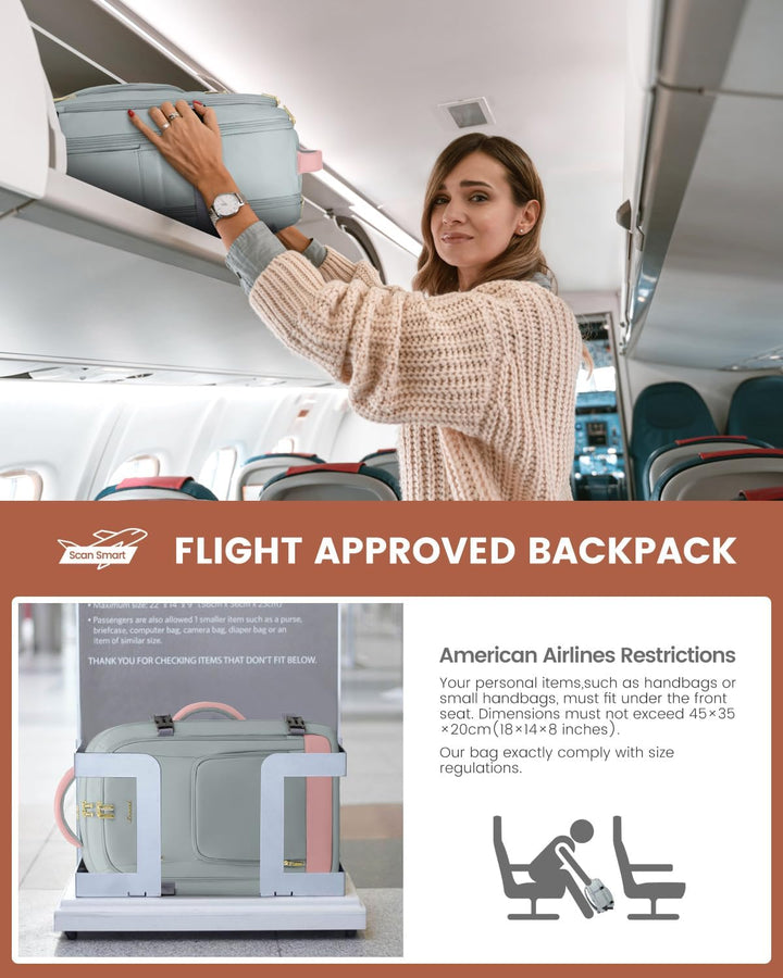 LOVEVOOK Mochila de viaje de 50 L para mujer, aprobada para vuelo,...