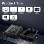 XDeer Caja fuerte biométrica para pistola con carga inalámbrica