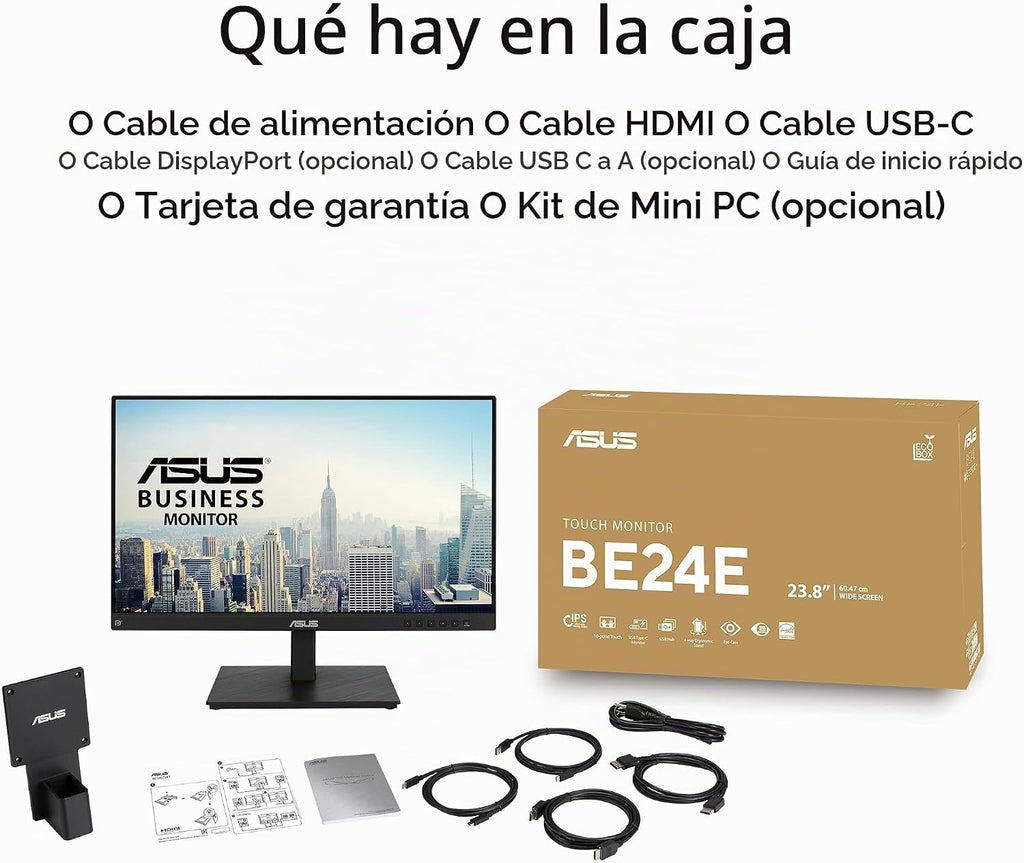 ASUS Monitor multitáctil 1080P de 24 pulgadas (BE24ECSBT) - Full HD...