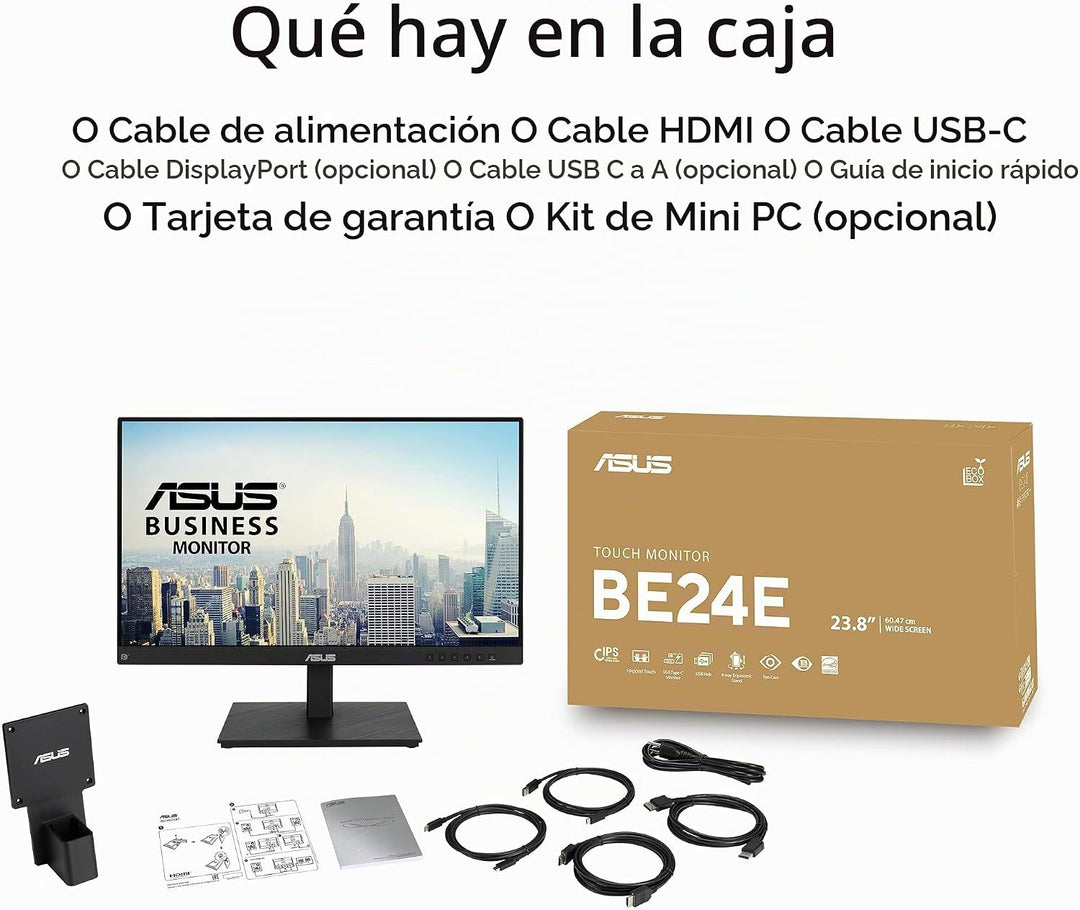 ASUS Monitor multitáctil 1080P de 24 pulgadas (BE24ECSBT) - Full HD...