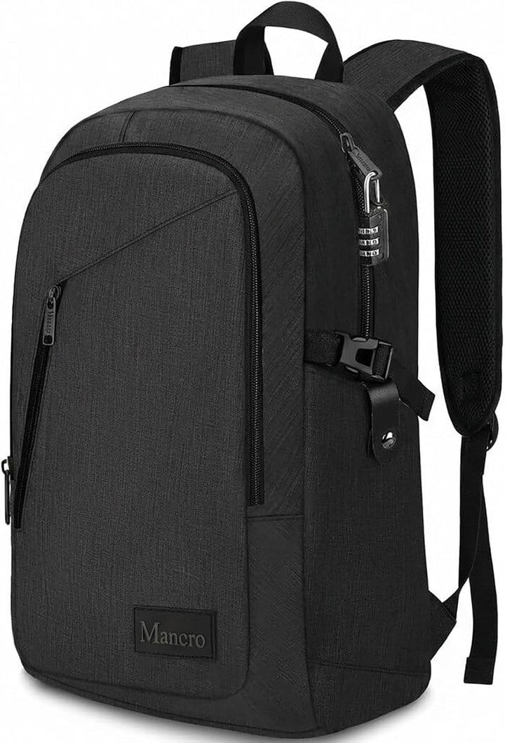 Mancro Mochila para laptop de viaje de negocios, bolsa delgada anti...