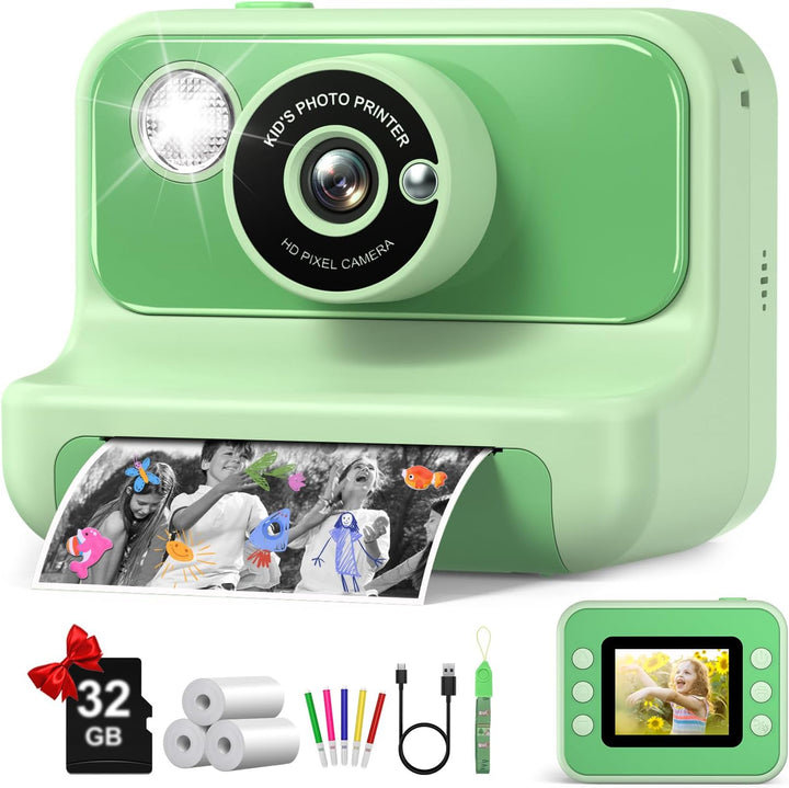 Cámara para niños con impresión instantánea, regalos de Navidad y c...