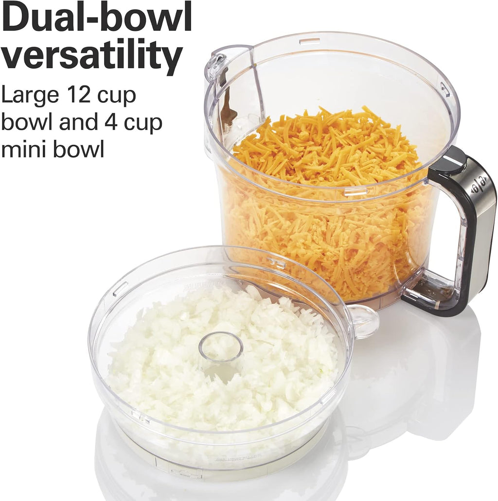 Hamilton Beach Big Mouth Duo Plus - Procesador de alimentos de 12 tazas