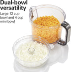 Hamilton Beach Big Mouth Duo Plus - Procesador de alimentos de 12 tazas