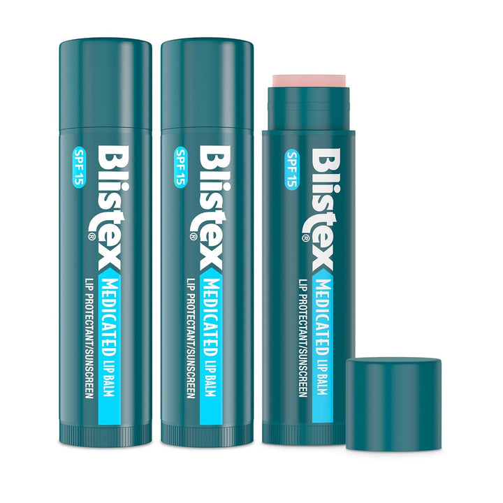 Blistex Bálsamo labial medicado, 0.15 onzas, 3 unidades (paquete de...