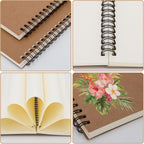 Paquete de 24 cuadernos en espiral A5, tapa suave, boceto en blanco, cuaderno encuadernado con alambre, 120 páginas, diario de papel sin forro para oficina, negocios, suministros