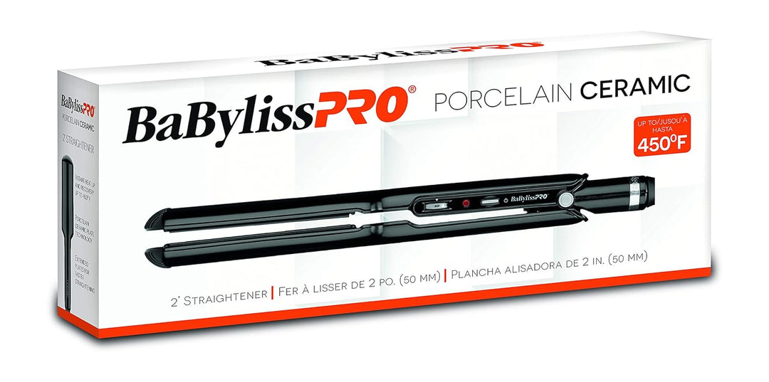 BaBylissPRO Porcelain Flat Iron Hair Straightener, Hair Straightene...
