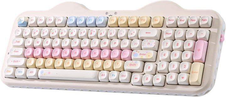 YUNZII Teclado mecánico inalámbrico C98 con teclado numérico, 99 te...