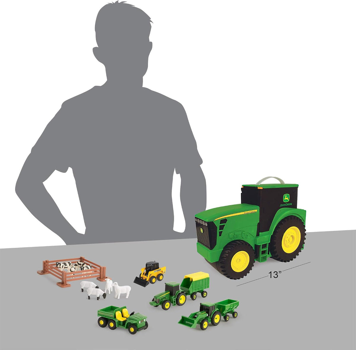 TOMY John Deere Tractor Toys - Juego económico y funda de transporte