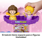 Fisher-Price Little People Juego de juguetes para niños pequeños Disney Princess Carrito musical tirable con figuras para juego de rol para niños de 18+ meses