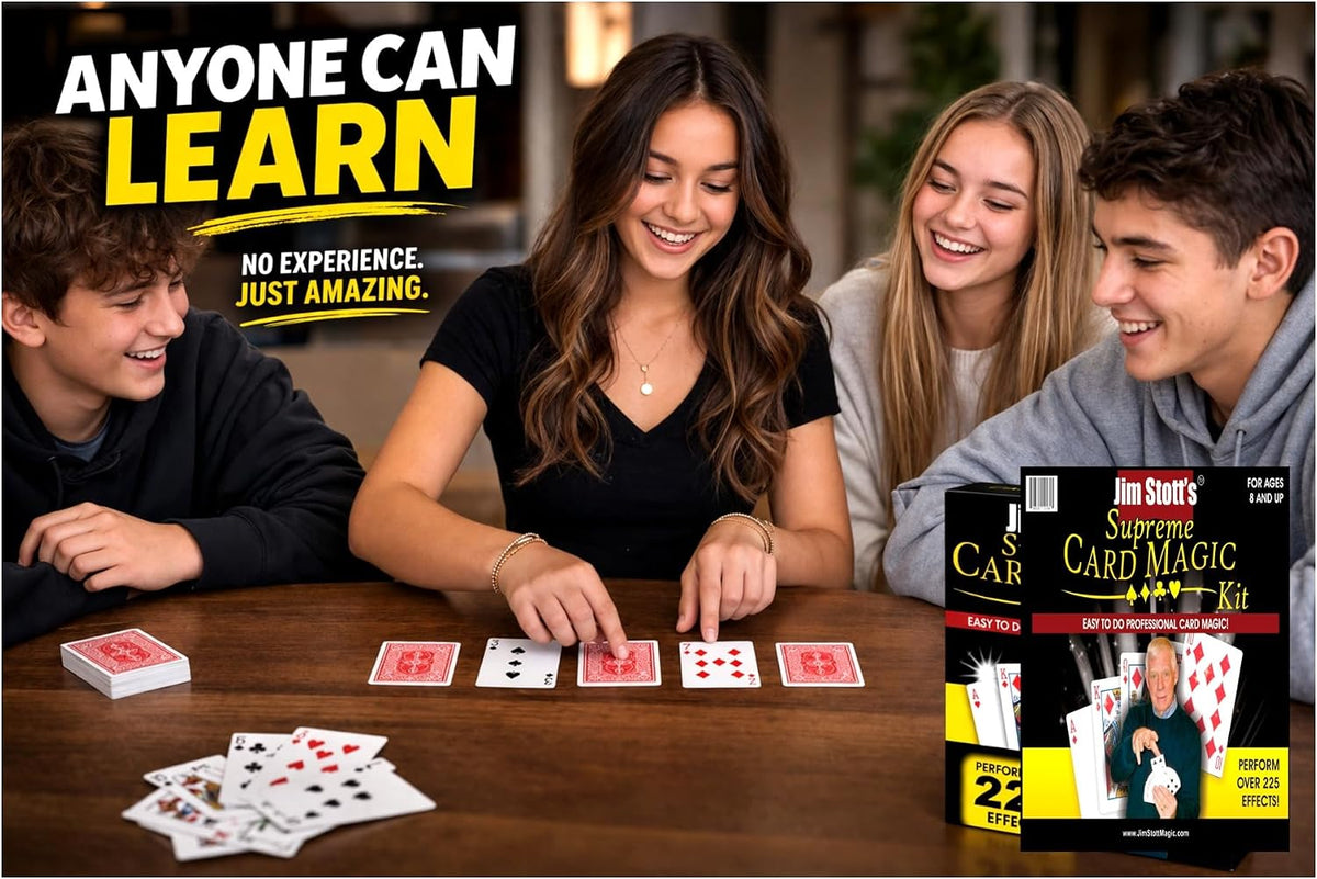 Jim Stott Supreme Card Magic Kit - Más de 225 trucos de cartas fáciles