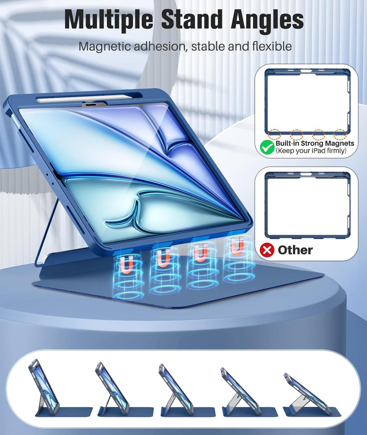 MoKo Funda para iPad Air de 13 pulgadas M4/M3/M2 2026/2025/2024 con
