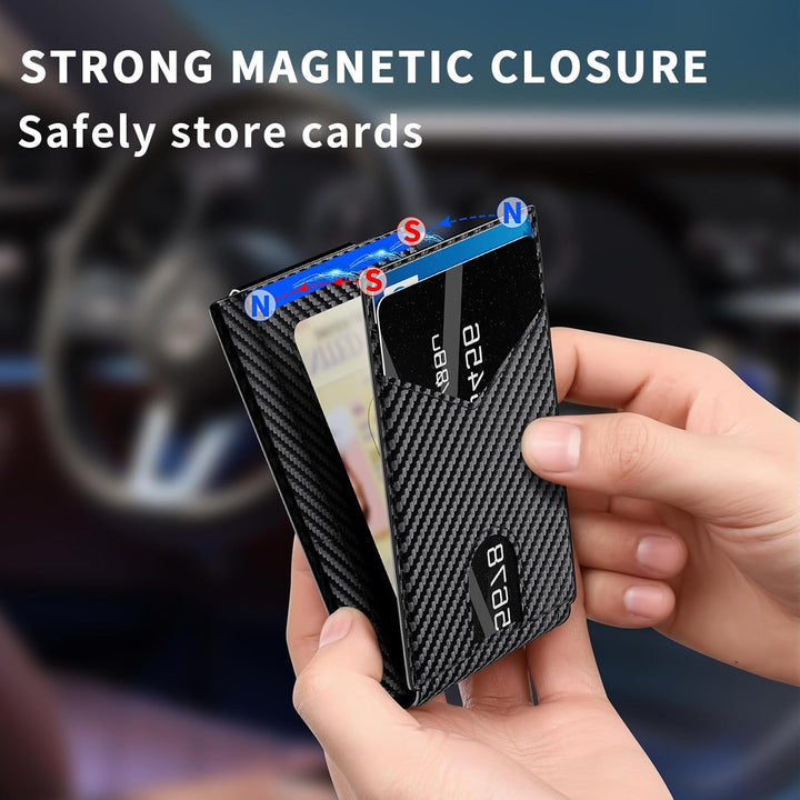 KISUEDZP Cartera delgada para hombres con bloqueo RFID, soporte de...