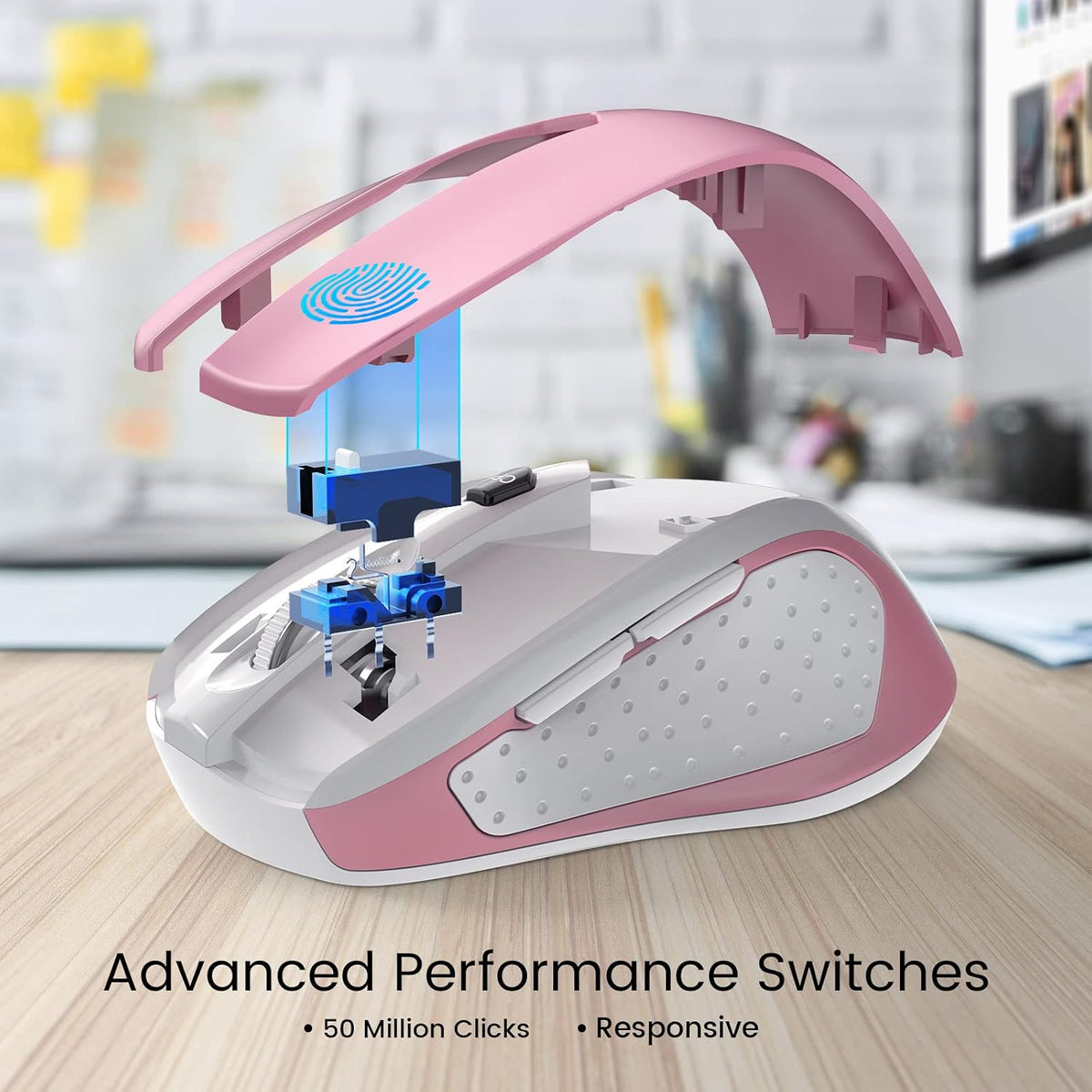 HOTWEEMS D-09 - Ratón inalámbrico para laptop, ergonómico Plus, mou...