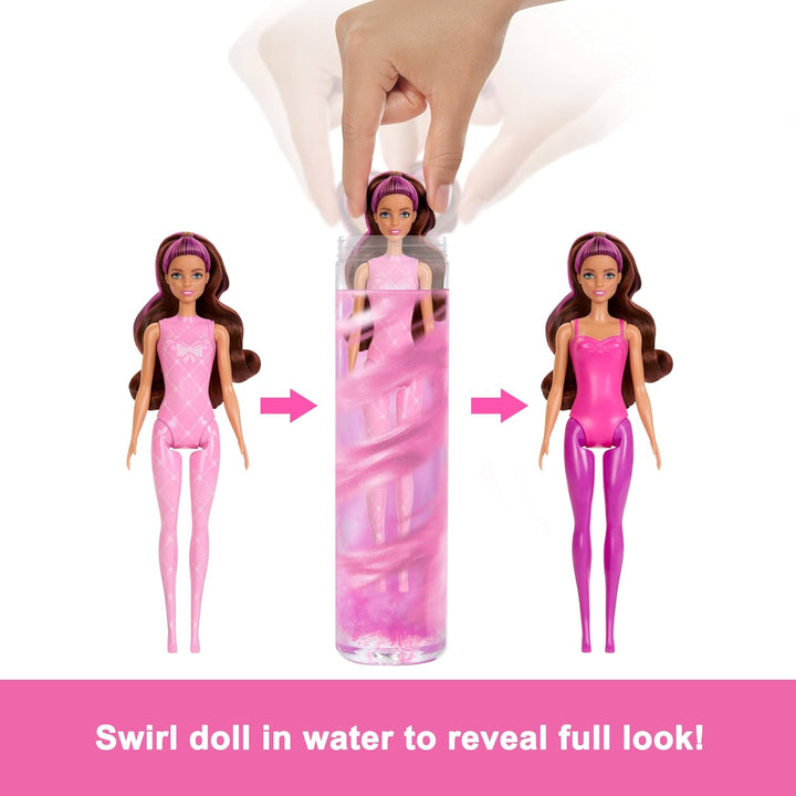 Barbie Muñeca y accesorios de revelación de color, serie bailarina,...