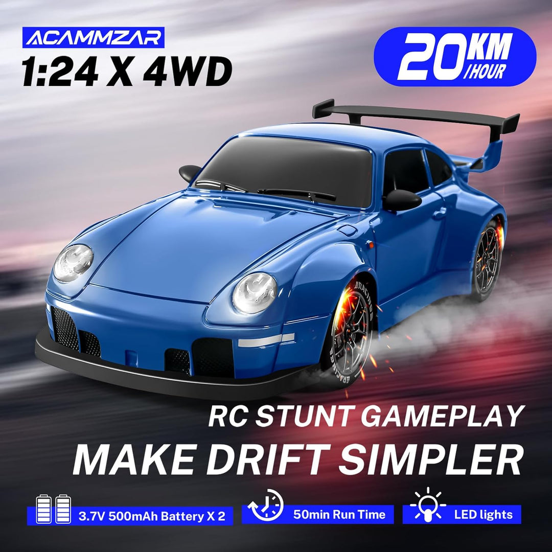ACAMMZAR Coche de deriva a control remoto 1:24 para niños, 20 KM\/H...