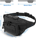 SOWHUP Riñonera Táctica, Bolsa de Cintura Militar con Parche de EE.UU., Bolsa de Cinturón de Utilidad para Cadera para Pesca al Aire Libre y Senderismo