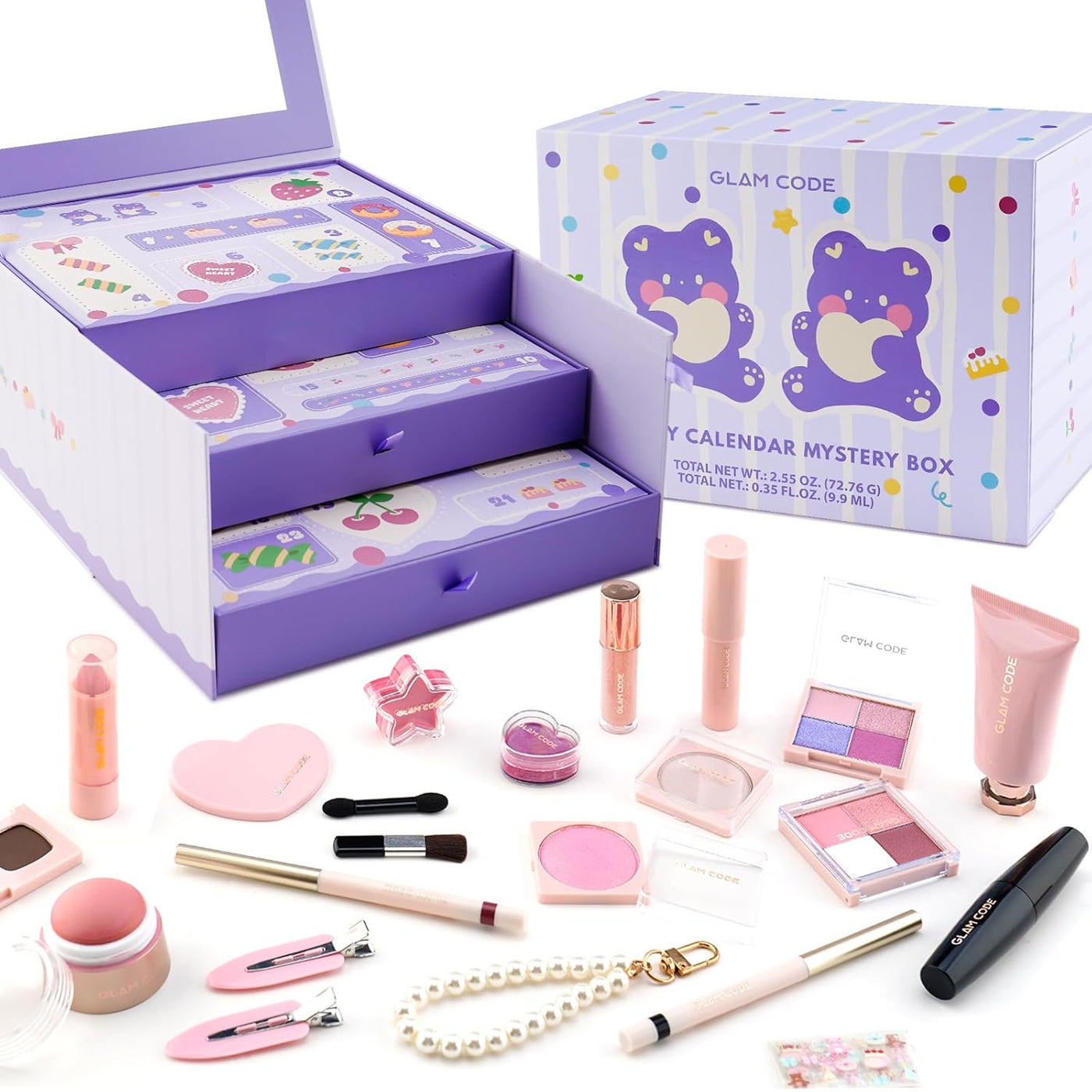 Glam Code Calendario de Adviento de maquillaje de 24 días 2025, jue...