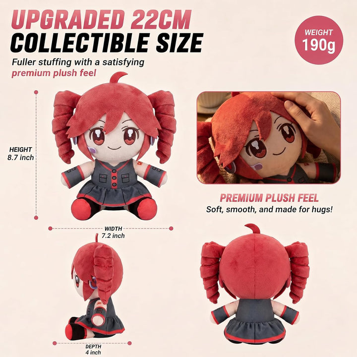 Peluche coleccionable de Pink Drill Twin Tail Girl de 8.7 in, lindo...