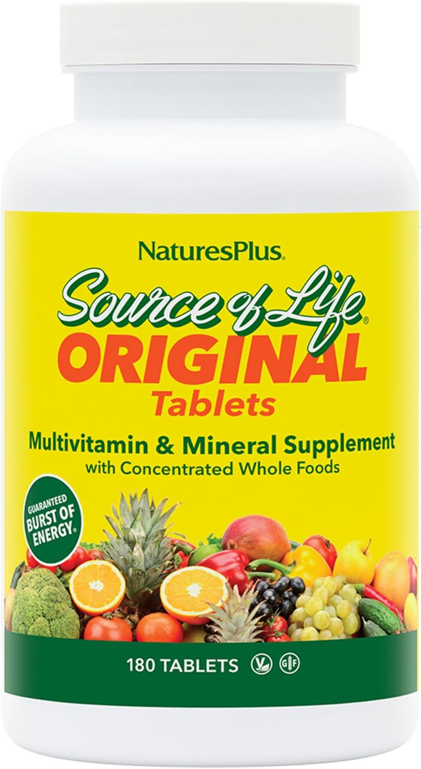NaturesPlus Source of Life - 180 tabletas, paquete de 3, suplemento...