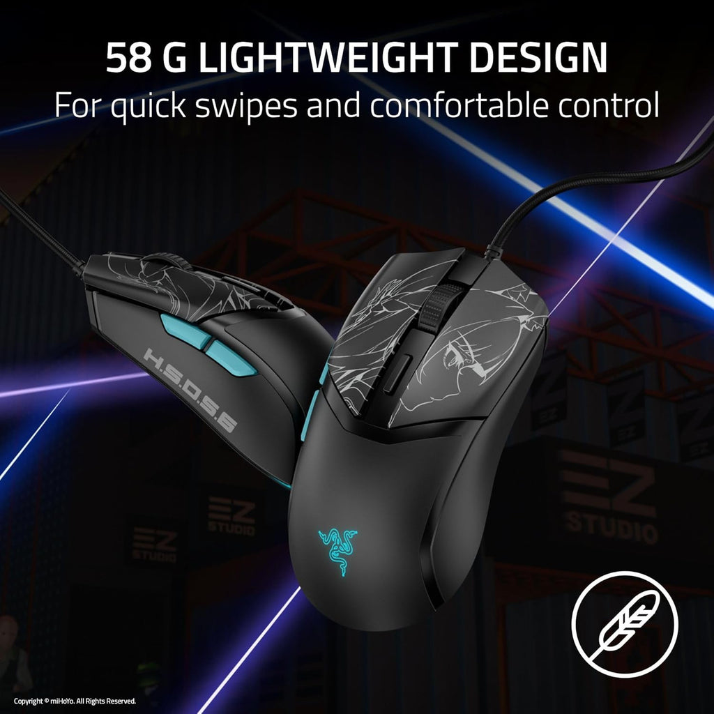 Ratón Razer Cobra con cable para juegos: 58g ultra ligero - Interru...