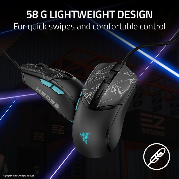 Ratón Razer Cobra con cable para juegos: 58g ultra ligero - Interru...