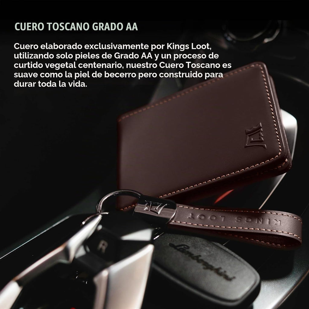 Kings Loot Cartera para hombres, bloqueo RFID, bolsillo para efectivo