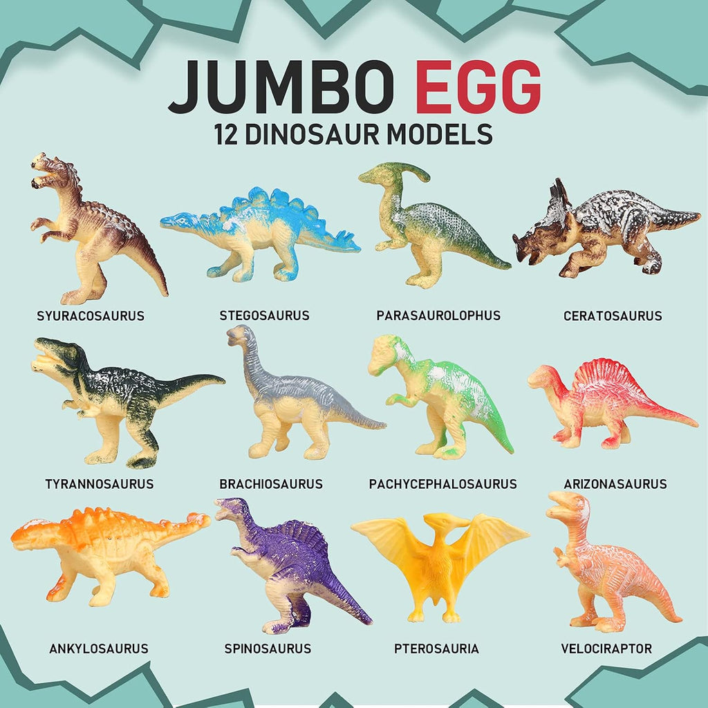 Kit de excavación de huevos de dinosaurio jumbo, juguetes de dinosaurio