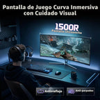Hikers Monitor curvo para juegos de 34 pulgadas UWQHD 200Hz HDMI 2....