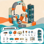 Juego de tren eléctrico de 75 piezas para niños con elevador automático e