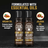 Viking Revolution - Set de lavado y acondicionador para barba, taba...