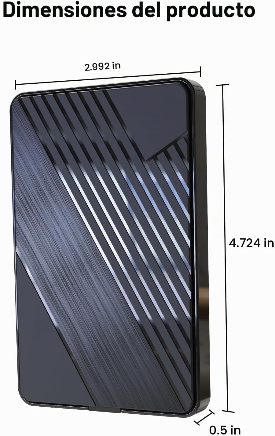 Disco duro externo de 500G, USB 3.0 y USB-C Almacenamiento Expansió...