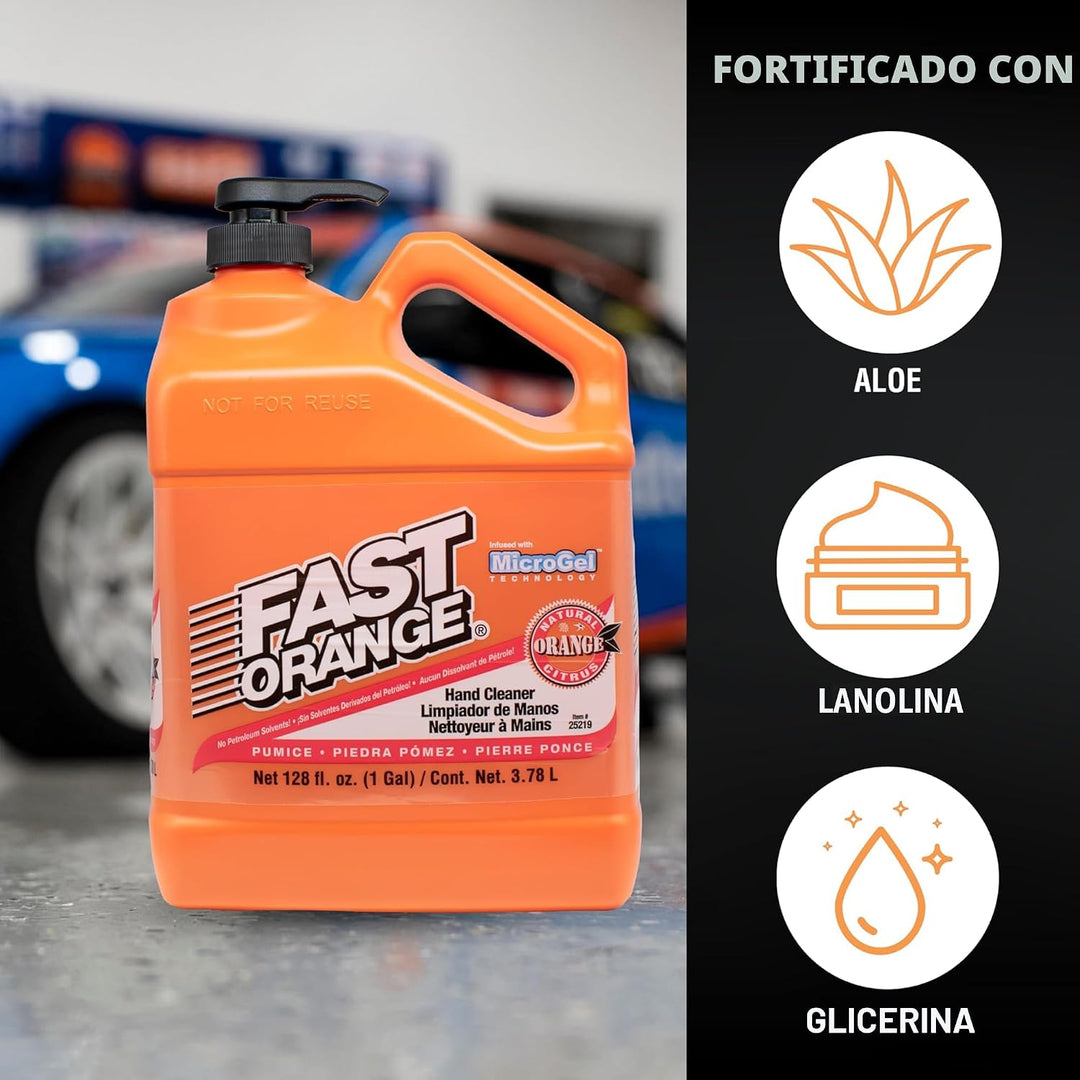 Permatex 25108 Fast Naranja Piedra Pómez Loción Limpiador de mano,...