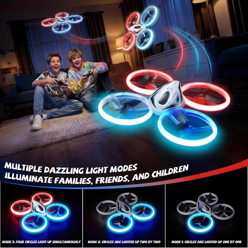Veeniix - Mini dron para niños anticolisión RC Quadcopter LED Light